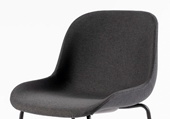 Fortona Shell with NO Arms. Fully Upholstered in Merlin SD38 (Dark Grey)